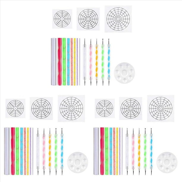 Mandala Dotting Stencil Tools Kit de Pintura de Ball Stylus Dotting Tools Incluye Plantilla, Bandeja de Pintura (Paquete de 51)