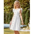 thumbnail image 6 of Arshiner Girls Dress Summer Frocks Casual A-Line Skater Dress for School Party Knitted Cute Sundress, 6 of 8