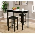 thumbnail image 2 of Linon Black 3 Piece Faux Marble Tavern Set, 2 of 2
