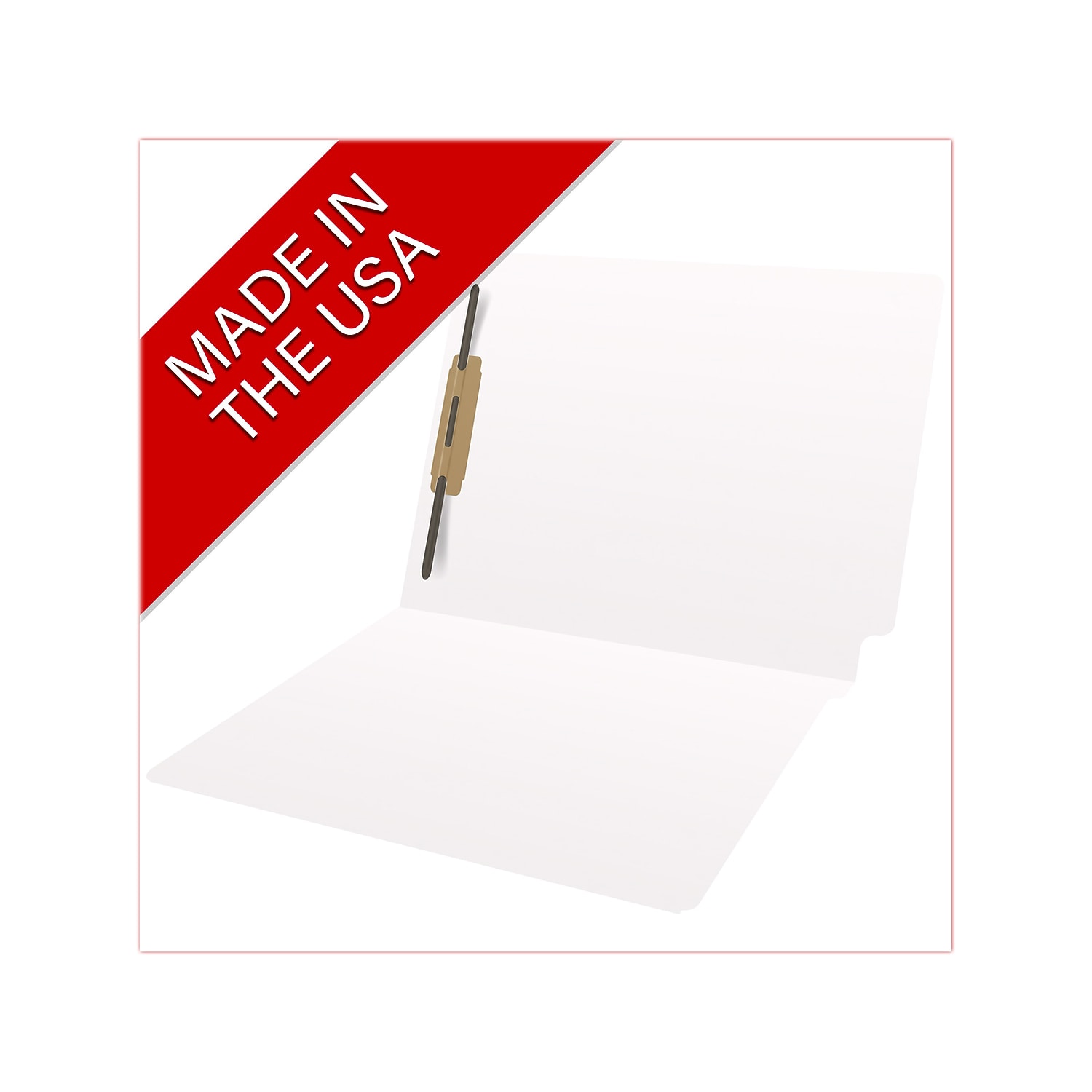 Medical Arts Press Heavy Duty End Tab File Folder Straight-Cut Letter Size White 40/Box