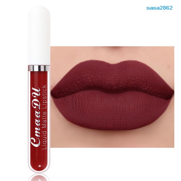 sasa lápiz labial de 2,5 ml de larga duración impermeable mate terciopelo líquido brillo labial para regalos