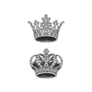 Matching Queen and King of Hearts Temporary Tattoo - Set of 3+3