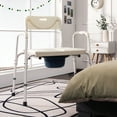 thumbnail image 3 of Costway Commode de Chevet 3-en-1 Toilette Portable avec Hauteur Réglable et Bras Rabattable, 3 of 10