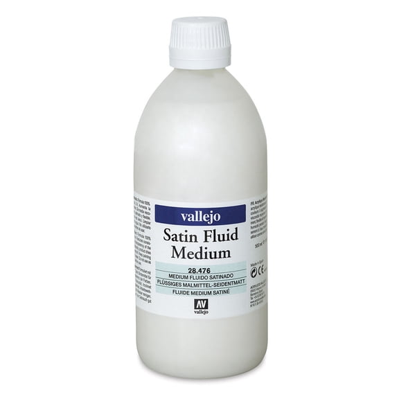 Vallejo Acrylic Fluid Medium - Satin, 500 ml