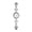 Silver, variant on Women’s Four Leaf Clover Bracelet Watch, Dainty Small Face Quartz Watch for Women, Rhinestone Jewelry Dress Watch, Gold Silver Waterproof Ladies Wrist Watch Gift for Women