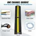 thumbnail image 5 of KFFKFF 4 Pcs Cable Protector Ramp with 1 Channel, 18000lbs per Axle Load Capacity, Sturdy Rubber Speed Humps, Ground Wire and Cable Protective Cover, Suitable for Home Zones, Personal Carports, 5 of 9