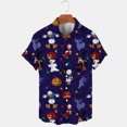 thumbnail image 3 of Camisa hawaiana de manga corta con solapa para hombre, camisa con estampado 3D de Mickey y Anime de Disney, ajustada, nueva colección de Halloween, Y2k, 2022, 3 of 5