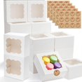 thumbnail image 1 of Cajas para Panadería BanYakong 50 unidades 15x15x8 cm con Ventana + Etiquetas, 1 of 7