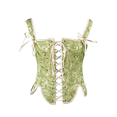 thumbnail image 1 of NMMUED Medieval Costume Women Renaissance Costume Women Embroidered Tops for Women Renaissance Corset Gothic Clothes for Women Gothic Corset Tops for Women Overbust Corset Tops for Women Green 2 XXL, 1 of 6