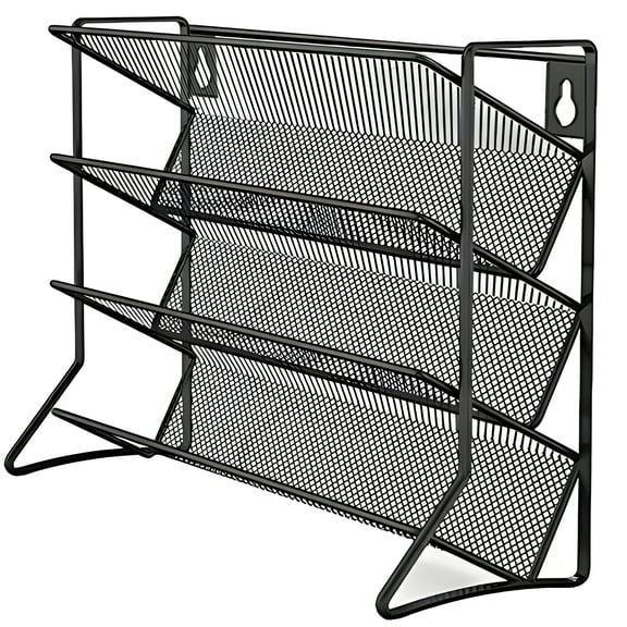 4-tier Spice Rack Organizer, Wall-Mounted & Desktop Spice Storage Shelf, Black Iron Seasoning Rack for Kitchen, Open Design for Quick Access, Self-Standing or Hanging