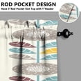 thumbnail image 3 of Marble Modern Geometric Flowers Abstract Kitchen Curtains - Vintage Tier Cafe Curtains for Bathroom Living RV Rod Pocket Window Drapes 36 Inch 2 Panels Set 28"x36" Window Treatment Tiers, 3 of 4