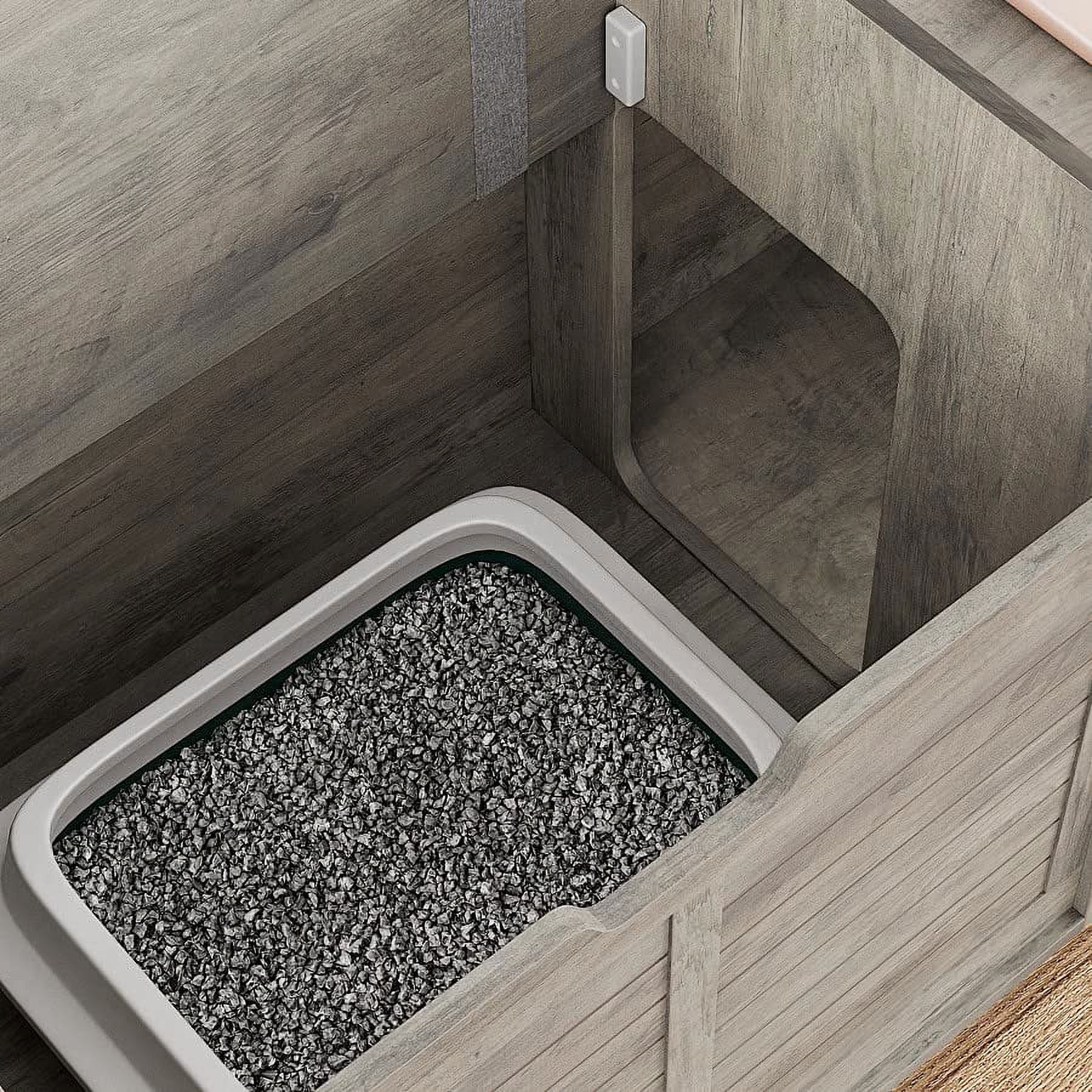 Faitaliicy Litter Box Enclosure With Cushion Hidden Cat Litter Box With Top Opening Flip Top Privacy Cat Litter Box Cabinet Wooden Cat Washroom Storage Cabinet Bench For Living Room Bedroom