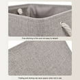 thumbnail image 4 of Maytalsory Sturdy Rope Handle Storage Bin Convenient And Reliable Storage Solution grey (31*21*13) 1Set, 4 of 6