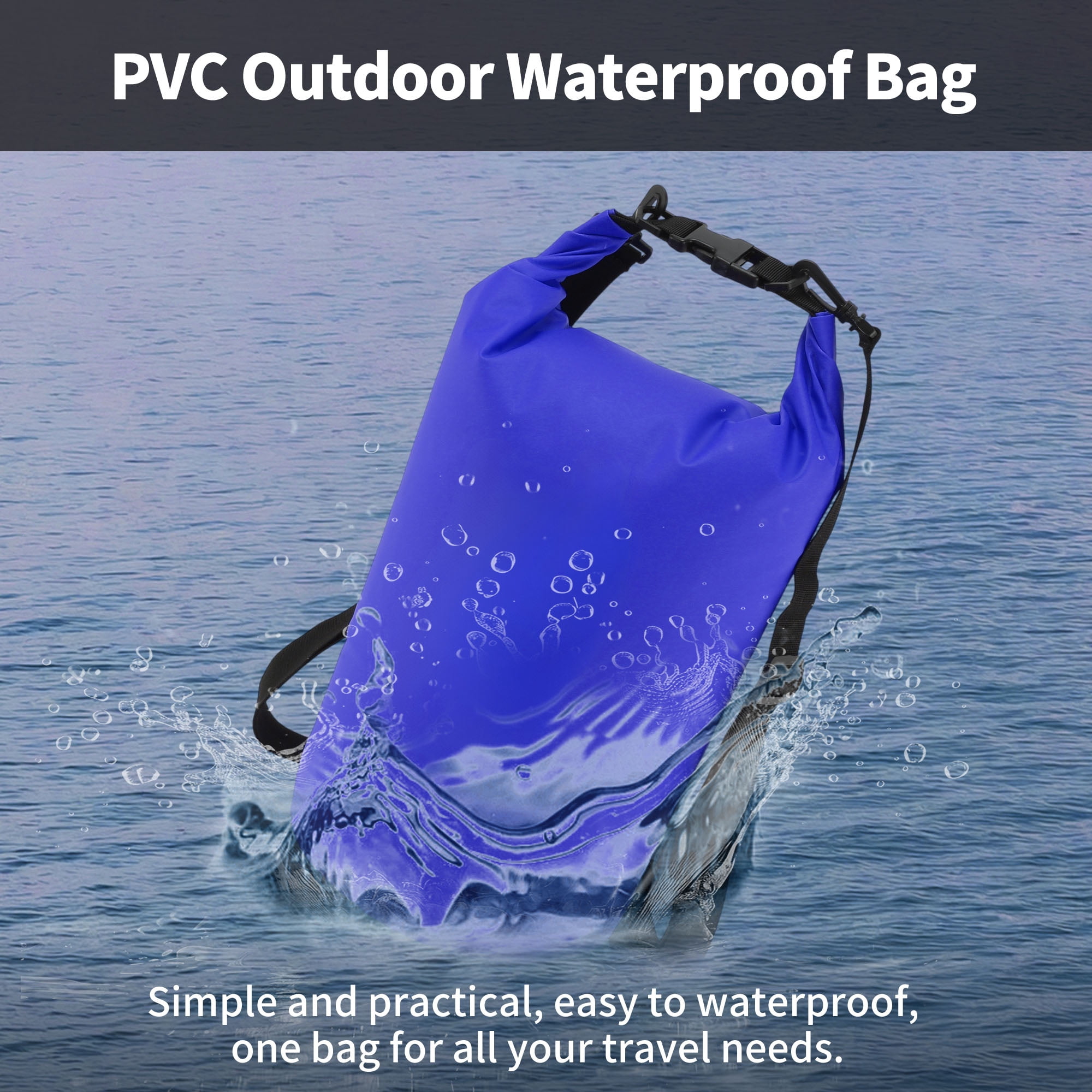 Unique Bargains Durable Waterproof Dry Bag Light Blue