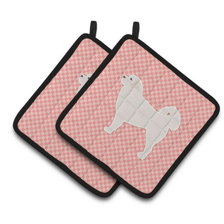 

Carolines Treasures BB3627PTHD Polish Tatra Sheepdog Checkerboard Pink Pair of Pot Holders 7.5HX7.5W multicolor