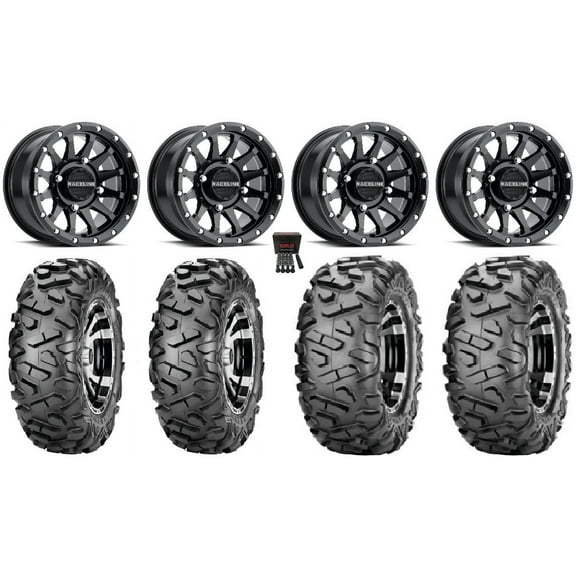Raceline Trophy 14" Black Wheels 29" BigHorn Tires Can-Am Maverick X3 / Honda Pioneer 1000 / Talon