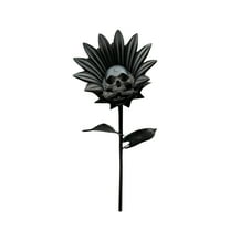 Sunflower Skulls Flower Decoration Halloween Decoration Plant Statue, Real Touch Long Stem Bouquets for Home Wedding Party Decor