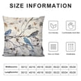 thumbnail image 6 of Nawypu  Ink Painting Watercolor Grey Blue Birds Trees Leaves Decorative Soft White Lumbar Throw Pillow Cover Case Home Living Room Bed Sofa Car Rectangular 2pcs, 6 of 6