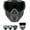 Black, variant on Detachable Full Face Goggle Mask,Suitable for Mowing, Welding and Cycling, Anti-Fog Windproof Impact Resistant Face Protection Shield