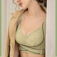 thumbnail image 3 of Bigersell Plus Size Sports Bras for Women Sale High Support Sports Bras for Women Convertible Bra Style C94 Lightly Lined Bra Hook and Eye Bra Closure Juniors Plus Size Longline Sports Bras Green XXL, 3 of 6