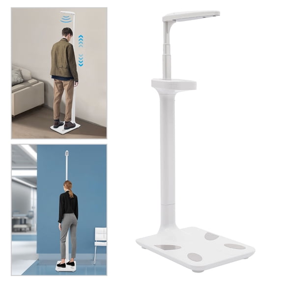 1 pcs White Multifunction Physician Medical Body Weight Scale, Electronic Height, and Weight Scale, Ultrasonic Height Body Fat Analyzer, Weight Scale Value: 50g/0.11lbs