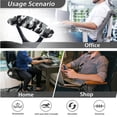 thumbnail image 4 of SCRAWLGOD Camouflage Gray Black Anti-Dust Computer Chair Cover with Arm Rest Slipcovers 3 PCS Washable Soft Desk Chair Seat Covers Easy to Remove Boss Chair Protector, L, 4 of 7