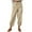 Khaki, variant on Reduce Price Hfyihgf Women's Linen Capri Yoga Pants Elastic Waist Drawstring Lounge Pants Pull on Straight Leg Cinch Bottom Pants with Botton(Khaki,L)