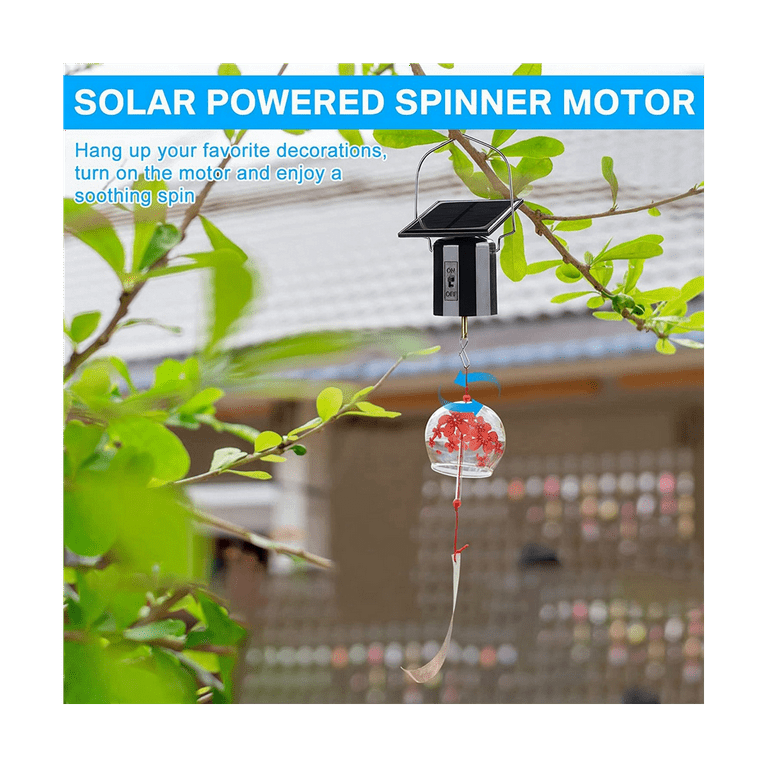 solar powered rotating spinning display with