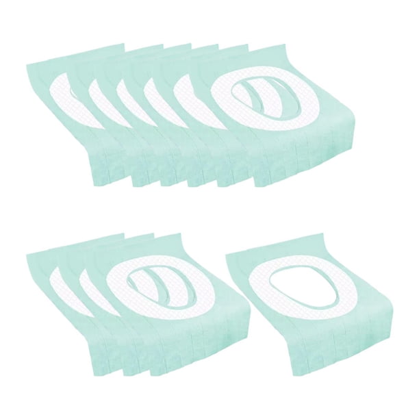 10 fundas desechables para asientos de inodoro, forros para asientos de inodoro portátiles, papel higiénico. verde