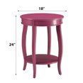 thumbnail image 4 of Gzxs 18" Round Side Table, 2-Tier End Table, Small Circle Nightstand with Curved Legs, for Living Room, Bedroom, Purple, 4 of 6