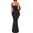 thumbnail image 5 of Vestido de tirantes negro para mujer, vestido ajustado sexy sin mangas, vestido de fiesta, vestido informal ajustado para casa, 5 of 5