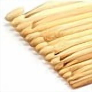 150x2~12mm Bamboo Crochet Hooks Light Khaki