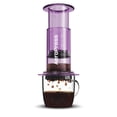 thumbnail image 1 of AeroPress Clear Purple Coffee Press - Método de preparación 3 en 1 que combina prensa francesa, espresso, café con cuerpo sin arena ni amargor, pequeña cafetera portátil para acampar y viajar, morado, 1 of 5