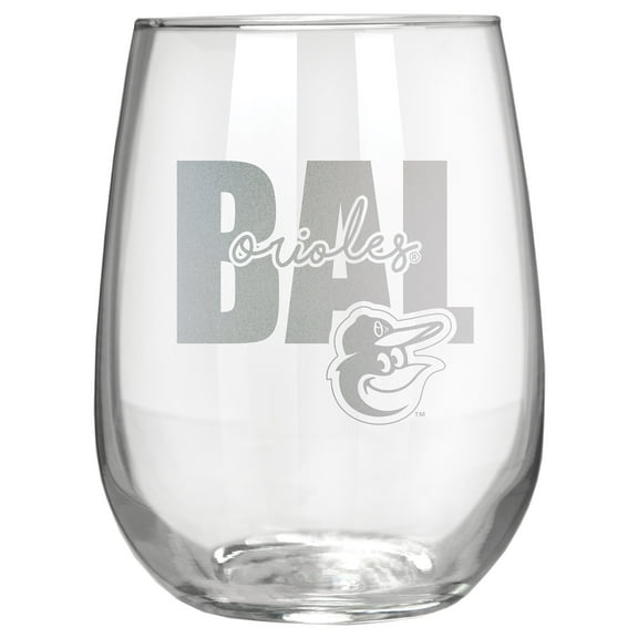 Baltimore Orioles Etched 17oz. City Stemless Wine Glass