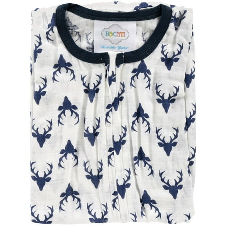 Old Navy Newborn - Bacati Newborn Navy Tribal Buck Muslin Wearable Blanket