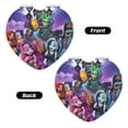 thumbnail image 2 of Pofeuu Monster High for Portable Pocket Makeup Mirror PU Cover Compact Travel Mirror with Normal and Magnifying Double Sided Glass-Heart Shape, 2 of 9