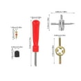 thumbnail image 2 of FRCOLOR Tire Valve Core Removal Tool Set for Repair and Installation with Copper and Plastic Materials, 2 of 7
