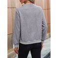 thumbnail image 5 of Long Sleeve Shirts for Women Fall Outfits V Neck T Shirts Button Down Tunic Tops Fashion Clothing Light Gray XL, 5 of 10
