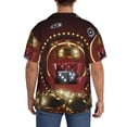 thumbnail image 3 of Balery Casino King And Playing Cards Camisa Casual de Manga Corta con Botones para Hombre, Texturizada, Estilo Cubano, para Playa, Verano-Medium, 3 of 5