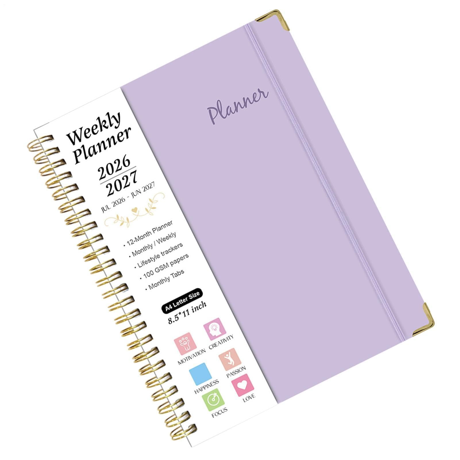 2026 2027 Planner Academic Monthly Weekly Calendar Notebook Planners 2026-2027 for Teacher Desk School Student Work Homeschool College Classroom Office Business (C)