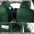 thumbnail image 3 of Car Seat Covers for Honda 96% Models Durable Leather Seat Cover Waterproof Anti-Slip Seat Covers All Weather Car Seat Automotive Seat Protector(2 Seats,Black&Green-Standard), 3 of 6