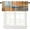 Abstract-2, variant on Rustic Tan Brown Abstract Valance Curtains,Wood Blackout Print Rod Pocket Window Treatment Short Curtains for Kitchen Living Room Restaurant Cafe Decor 54x18inch