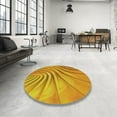 thumbnail image 4 of Ahgly Company Machine Washable Indoor Square Transitional Deep Yellow Area Rugs, 3' Square, 4 of 7