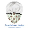 thumbnail image 4 of Shower Caps,Green Highland Cow Flower Pattern Waterproof Shower Cap for Women 4 Pieces,Double Reusable Hair Cover for Shower PEVA Elastic Stretch Hem, 4 of 7