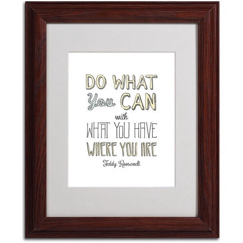 Trademark Fine Art "Do What You Can" Canvas Art by Megan Romo, Wood Frame
