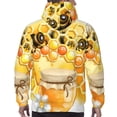 thumbnail image 7 of Naloa Honey Bee Men's Casual Hooded Collar Drawstring Hoodies Pullover Sweatshirts Casual Long Sleeve Shirts-4X-Large, 7 of 7