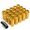 Gold, variant on J2 Engineering LN-T7-014-15-GD J2 Engineering 7075 -T6 Forged Aluminum M12 x 1.5 20Pcs 50mm Knurled Top Lug Nut w/ Adapter Gold