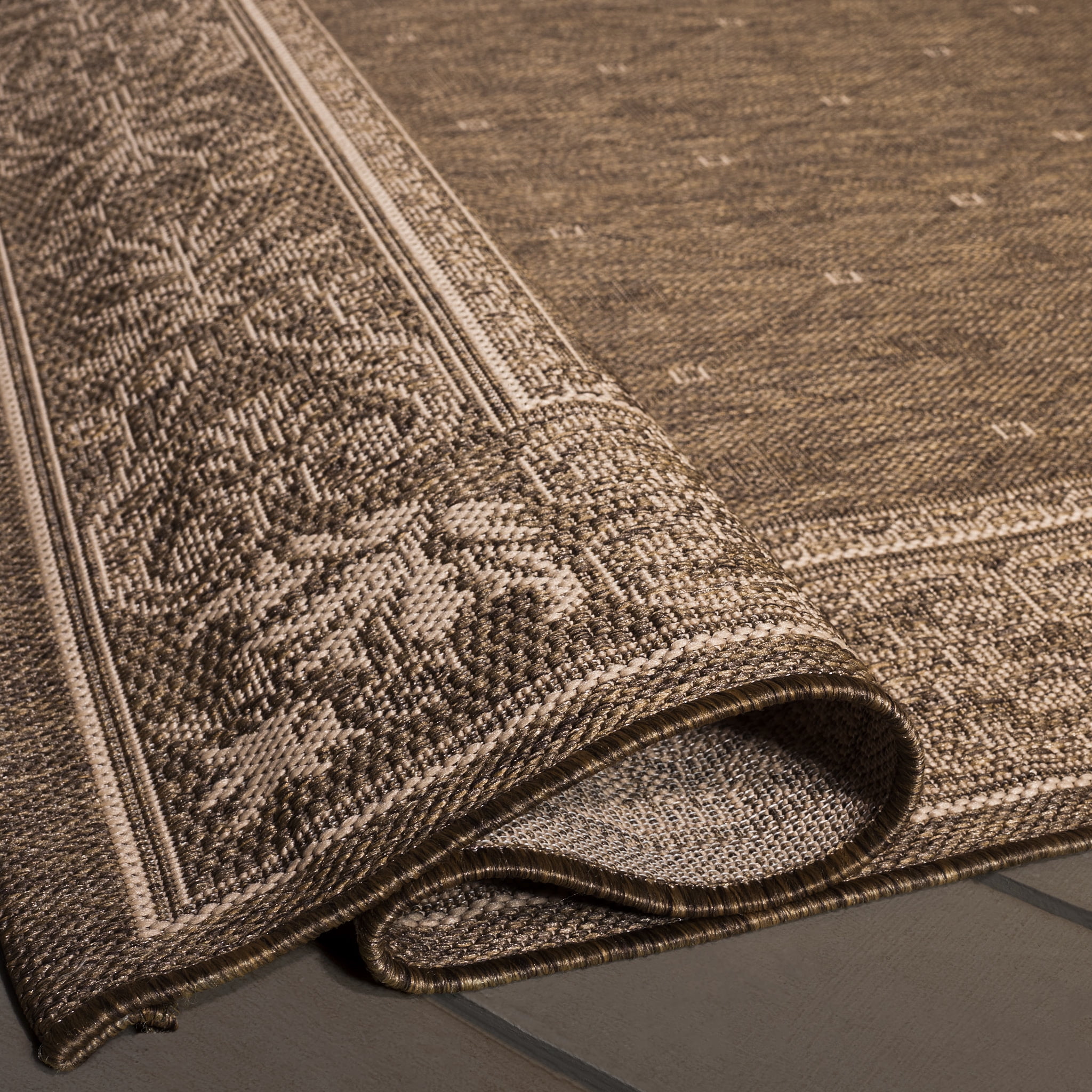 Safavieh Courtyard Derek Oriental Indoor/Outdoor Area Rug, Brown/Natural, 6'7" x 6'7" Square