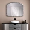thumbnail image 2 of Tyler Dillon Arched Wall Mirror with Industrial Metal Frame 42"W x 36"H, 2 of 9