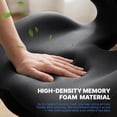 thumbnail image 5 of Ergonomic Memory Foam Seat Cushion, Office Chair Seat Cushions with L-Shaped Design with Coccyx Hollow, Lumbar Support & Tailbone Pain Relief for Car, Truck, Gaming Chair, 5 of 8